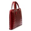 Camilla 777 CROCO piros női bőr laptoptáska 40 x 31 x 6 cm 