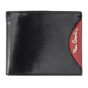   Pierre Cardin TILAK29 8824 RFID fekete-piros férfi bőr pénztárca 11 x 9 cm