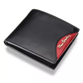   Pierre Cardin TILAK29 8824 RFID fekete-piros férfi bőr pénztárca 11 x 9 cm