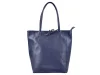Patrizia 27-002 Z sötétkék női bőr válltáska, shopper 39 x 36 x 14 cm