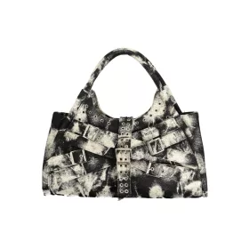   Desigual farmer övdíszes fekete női válltáska 44 x 23 x 9 cm