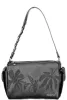 Desigual női, növény mintás fekete válltáska 25 x 20 x 12 cm