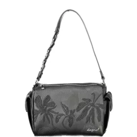   Desigual női, növény mintás fekete válltáska 25 x 20 x 12 cm
