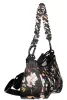 Desigual  fekete női, virágmintás válltáska 25 x 14 x 9 cm