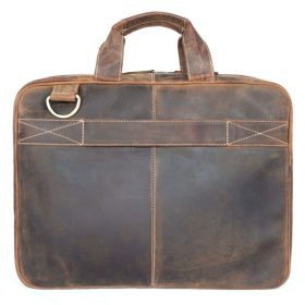   Giorgio Carelli nagyméretű barna bőr aktatáska, laptoptáska 15"