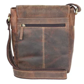 Giorgio Carelli: uniszex pull-up bőr oldaltáska 26 cm