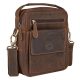 Giorgio Carelli barna bőr oldaltáska, crossbody 