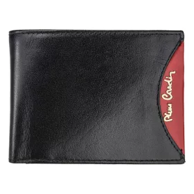   Pierre Cardin TILAK29 8805 RFID fekete-piros férfi bőr pénztárca 12,5 x 9,5  cm