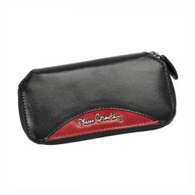   Pierre Cardin TILAK29 376 fekete-piros bőr kulcstartó 12.5 x 6.5 x 1.8 cm