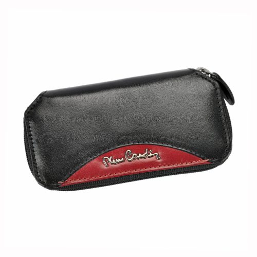 Pierre Cardin TILAK29 376 fekete-piros bőr kulcstartó 12.5 x 6.5 x 1.8 cm