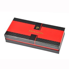   Pierre Cardin TILAK29 376 fekete-piros bőr kulcstartó 12.5 x 6.5 x 1.8 cm