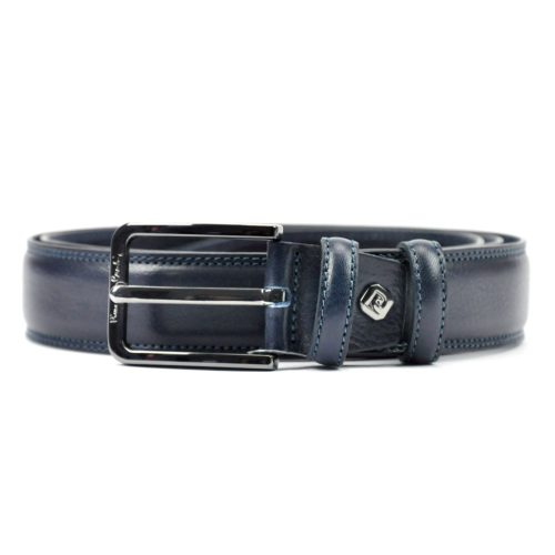 Pierre Cardin VNG 088 GF kék férfi marhabőr öv 3.5 cm