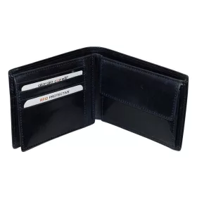 Giorgio Carelli sötétkék férfi bőr pénztárca, RFID