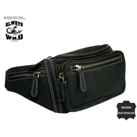 Wild 2506-MH fekete férfi bőr övtáska 40 x 15 x 9 cm