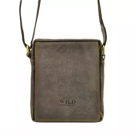   Wild 250589-MH barna bőr oldaltáska, válltáska 19 x 23 x 7 cm