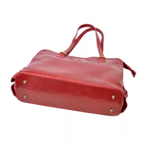   Florence 14 konyakbarna női bőr kézitáska, válltáska 40 x 28 x 12 cm