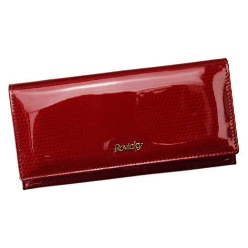 Rovicky 8805-SBR RFID piros női bőr pénztárca 19 x 9 x 3.5 cm