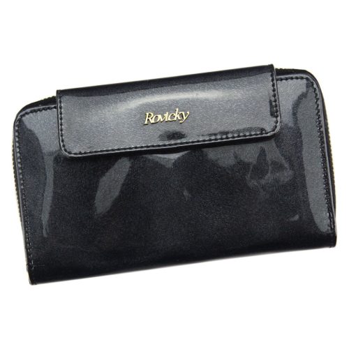 Rovicky 8808-MIR RFID fekete női bőr pénztárca 17 x 10 x 3.5 cm