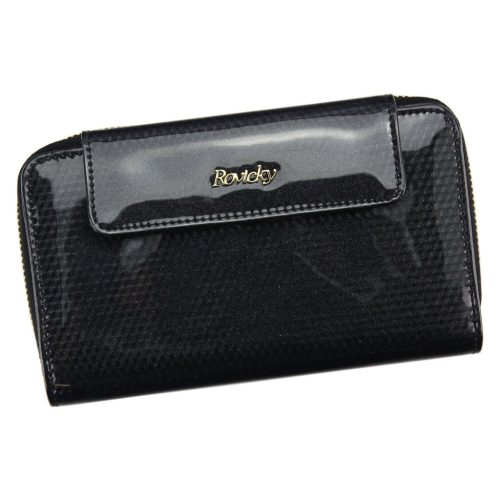 Rovicky 8808-SBR RFID fekete női bőr pénztárca 17 x 10 x 3.5 cm