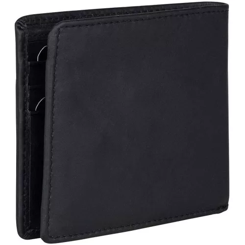 Burkely PATCHI fekete bőr kártyatartó RFID , 11 × 9,5 cm