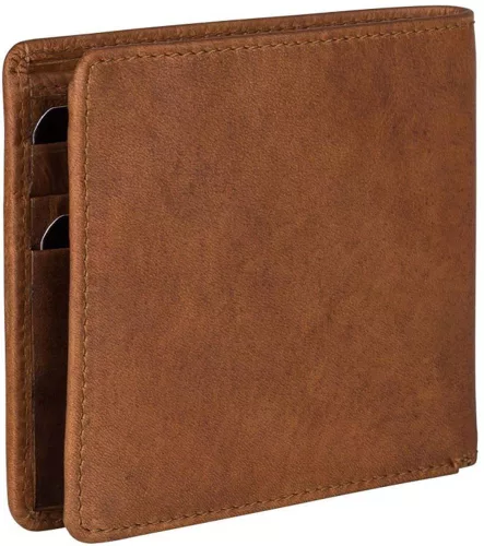 Burkely PATCHI konyak bőr kártyatartó RFID , 11 × 9,5 cm