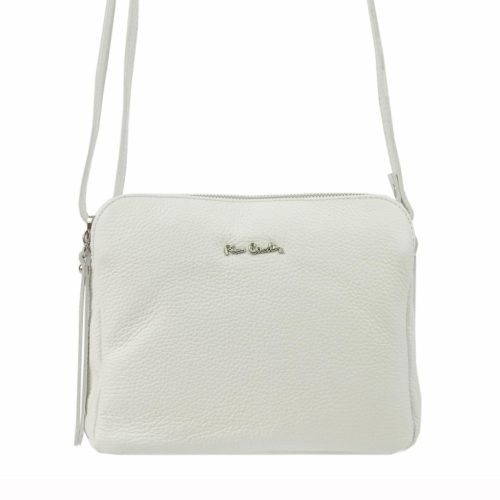Pierre Cardin FRZ 1655 fehér női bőr válltáska, oldaltáska 24 x 18.5 x 10 cm