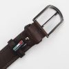 Pierre Cardin PSN 6205 kék férfi marhabőr öv 3.5 cm