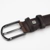 Pierre Cardin PSN 6205 kék férfi marhabőr öv 3.5 cm