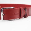 Pierre Cardin PSN 6210 kék férfi marhabőr öv 4 cm