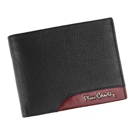   Pierre Cardin TILAK34 8805 fekete-piros férfi marhabőr pénztárca 12.5 x 9.5 x 2 cm