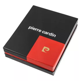   Pierre Cardin TILAK34 8805 fekete-piros férfi bőr pénztárca 12.5 x 9.5 x 2 cm