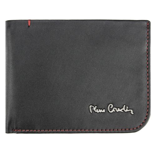 Pierre Cardin TILAK35 8804 fekete-piros férfi bőr pénztárca 11 x 9 x 2 cm