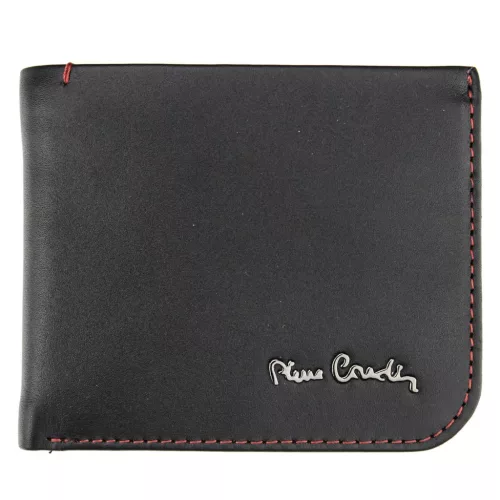 Pierre Cardin TILAK35 8824 fekete-piros férfi bőr pénztárca 11 x 9 x 2 cm
