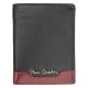 Pierre Cardin TILAK37 1810 RFID fekete-piros marhabőr férfi pénztárca 8 x 10.5 cm