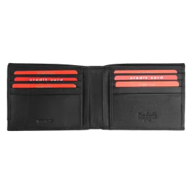   Pierre Cardin TILAK37 8804 fekete-kék férfi bőr pénztárca 12,5 x 9,2 cm