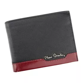   Pierre Cardin TILAK37 8805 fekete-piros férfi bőr pénztárca 12,5 x 9,5 cm