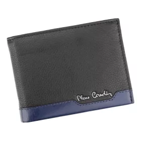   Pierre Cardin TILAK37 8805 fekete-kék férfi bőr pénztárca 12,5 x 9,5  cm