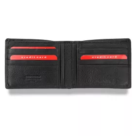   Pierre Cardin TILAK38 8804 RFID fekete-piros férfi marhabőr pénztárca 11 x 9 x 2 cm