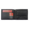 Pierre Cardin TILAK38 8806 RFID fekete-piros férfi bőr pénztárca 12.5 x 9.5 x 2 cm