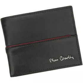  Pierre Cardin TILAK38 8824 RFID fekete-piros férfi marhabőr pénztárca 11 x 9 x 2 cm