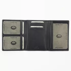   EL FORREST 879-67 RFID fekete férfi bőr irattartó 9 x 12.5 x 2 cm