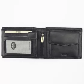   EL FORREST 892/A-67 RFID fekete férfi bőr pénztárca 12 x 9.5 x 2.5 cm