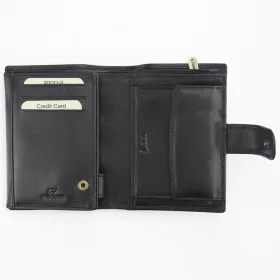   EL FORREST 988-67 RFID fekete férfi bőr pénztárca 9.5 x 13 x 3.5 cm