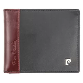   Pierre Cardin TILAK30 8824 fekete-piros férfi bőr pénztárca 11 x 9 cm
