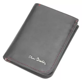   Pierre Cardin TILAK35 326 RFID fekete-piros férfi bőr pénztárca 10,5 x 12,7  cm