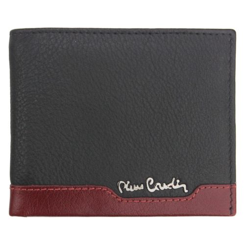 Pierre Cardin TILAK37 8824 RFID fekete-piros férfi bőr pénztárca 11 x 9 x 2 cm