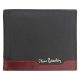 Pierre Cardin TILAK37 8824 RFID fekete-piros férfi bőr pénztárca 11 x 9 x 2 cm