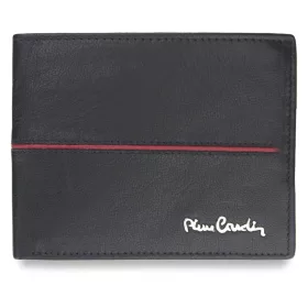   Pierre Cardin TILAK38 325 RFID fekete-piros férfi bőr pénztárca 12 x 9.5 x 2.5 cm