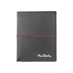   Pierre Cardin TILAK38 326 RFID fekete-piros férfi bőr pénztárca 10.5 x 12.7 x 2.8 cm
