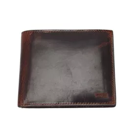   Giorgio Carelli férfi barna bőr pénztárca RFID, 12.5 x 9.5 cm